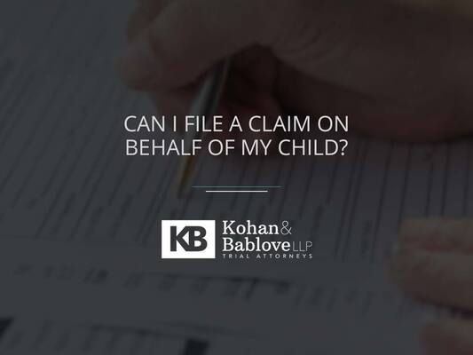 Can I File a Claim on Behalf of My Child?